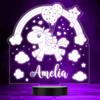 Cute Unicorn Flying On Balloons Rainbow Stars Gift Color Changing Lamp Night Light