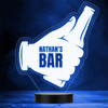 Hand & Beer Bottle Drinker Hobby Home Bar Man Cave Color Changing Lamp Night Light