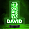 Keep Calm Drink Beer Can Drinker Home Bar Man Cave Color Changing Lamp Night Light