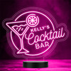 Martini Glass Round Cocktail Home Bar Man Cave Gift Color Changing Lamp Night Light