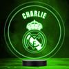 Real Madrid FC English Football Soccer Club Logo Sports Fan Personalized LED Lamp Color Night Light