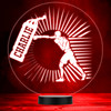 Boxing Punching Bag Boxer Silhouette Sports Fan LED Lamp Color Night Light