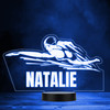 Female Swimming Silhouette Swimmer Fitness Fan LED Lamp Color Night Light