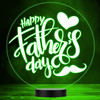 Happy Father's Day Heart For Dad Heart Moustache LED Lamp Color Night Light