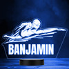 Male Swimming Silhouette Swimmer Fitness Sports Fan LED Lamp Color Night Light