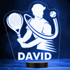 Man Tennis Silhouette Swinging Racket Sports Fan LED Lamp Color Night Light