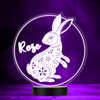 Silhouette Of Floral Rabbit LED Lamp Personalized Gift Night Light