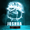 Biker Bulldog Funny Dog Character LED Lamp Personalized Gift Night Light Biker Bulldog Funny Dog Character LED Lamp Personalized Gift Night Light