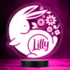 Cute Bunny & Flowers Color Changing LED Lamp Personalized Gift Night Light