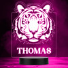 Tiger Head Zoo Animal Safari MultiColor Personalized Gift LED Lamp Night Light