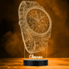 Geometric 3D Style Watch Personalized Gift Color Changing LED Lamp Night Light
