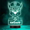 Kids Chase's Head Paw Patrol Personalized Gift Color Changing LED Lamp Night Light