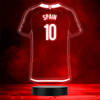 English Football Soccer Shirt Spain World Cup Sports Fan Personalized Gift Color Lamp Night Light