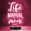 Life Manual Funny Mum or Mom Sign Quote Personalized Gift Color Changing LED Lamp Night Light