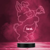 Bunny Holding flowers Thumper Personalized Gift Color Changing LED Lamp Night Light