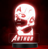 Kids Captain America Face Superhero Personalized Color Changing Lamp Night Light