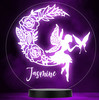 Moon Roses Fairy Butterfly Round Personalized Color Changing Lamp Night Light