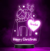 Reindeer Happy Christmas Personalized Gift Color Changing LED Lamp Night Light