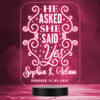 She Said Yes Engagement Personalized Gift Color Changing Lamp Night Light