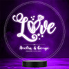 Love Engagement Rings Round Personalized Gift Color Changing Lamp Night Light