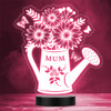 Happy Mother's Day Watering Can Flowers Mum or Mom Personalized Gift Color Lamp Night Light