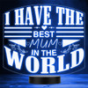 Best Mum or Mom In The World Mother's Day Personalized Gift Color Lamp Night Light