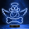 Line Art Pet Paw Angel Loss Memorial Personalized Gift Color Changing Lamp Night Light