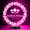 Wreath Love Birds Flowers Valentine's Day Personalized Gift Color Lamp Night Light Wreath Love Birds Flowers Valentine's Day Personalized Gift Color Lamp Night Light