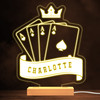 Ace King Playing Cards Gambling Casino Personalized Gift Warm White Lamp Night Light