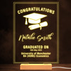 Graduation Cap Diploma Congratulations Graduate University White Lamp Night Light