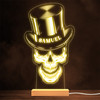 Skull With Top Hat Grunge Style Steampunk Personalized Gift Lamp Night Light