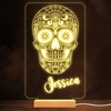 Sugar Skull Day of The Dead Mexican Gothic Personalized Gift Lamp Night Light