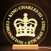Round King Charles Coronation Souvenir Personalized Warm White Lamp Night Light Round King Charles Coronation Souvenir Personalized Warm White Lamp Night Light