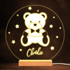 Stars Cute Baby Bear In Bowtie Warm White Lamp Personalized Gift Night Light