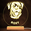 Rottweiler Dog Pet Silhouette Warm White Lamp Personalized Gift Night Light