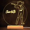 Cowgirl Standing Western Warm White Lamp Personalized Gift Night Light