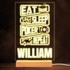 Eat Sleep Poker Repeat Gambling Game Warm Lamp Personalized Gift Night Light