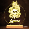 Gothic Sketchy Crow Roses And Skull Warm Lamp Personalized Gift Night Light
