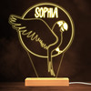 Parrot Bird Perched Round Warm White Lamp Personalized Gift Night Light