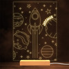 Space Rocket Planets Astronomy Fan Personalized Gift Lamp Night Light