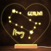 Constellations Zodiac Sign Gemini Personalized Gift Lamp Night Light
