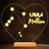 Constellations Zodiac Sign Libra Personalized Gift Lamp Night Light