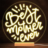 Best Mother Ever Round Mother's Day Personalized Gift Lamp Night Light