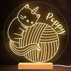 Kids Cute Cat With Wool Ball Personalized Gift Warm White Lamp Night Light