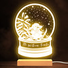 Christmas Snow Globe With A Snowman Family Personalized Gift Lamp Night Light