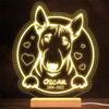 Bull Terrier Dog Memorial Pet Loss Personalized Gift Warm Lamp Night Light