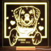 Golden Retriever Dog Memorial Pet Loss Dates Personalized Gift Lamp Night Light