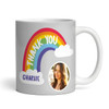 Thank You Gift Rainbow Photo Coffee Tea Cup Personalized Mug