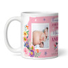 Thank You Nanny Gift Pink Flowers Photo Coffee Tea Cup Personalized Mug