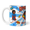 For Mom Dark Skin Female Superhero Gift Coffee Tea Cup Personalized Mug